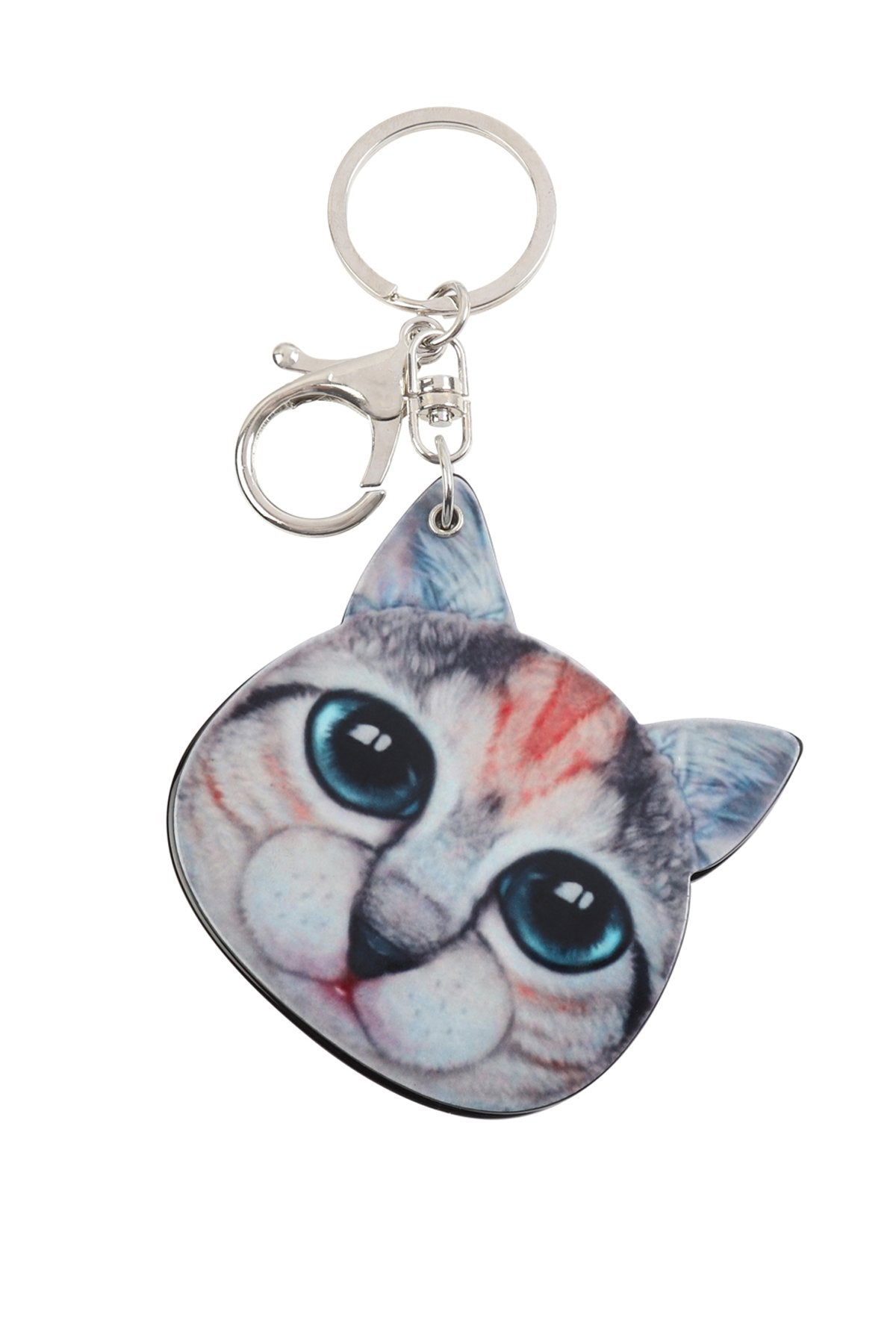 Riah Fashion - Cat With Mirror Keychain -