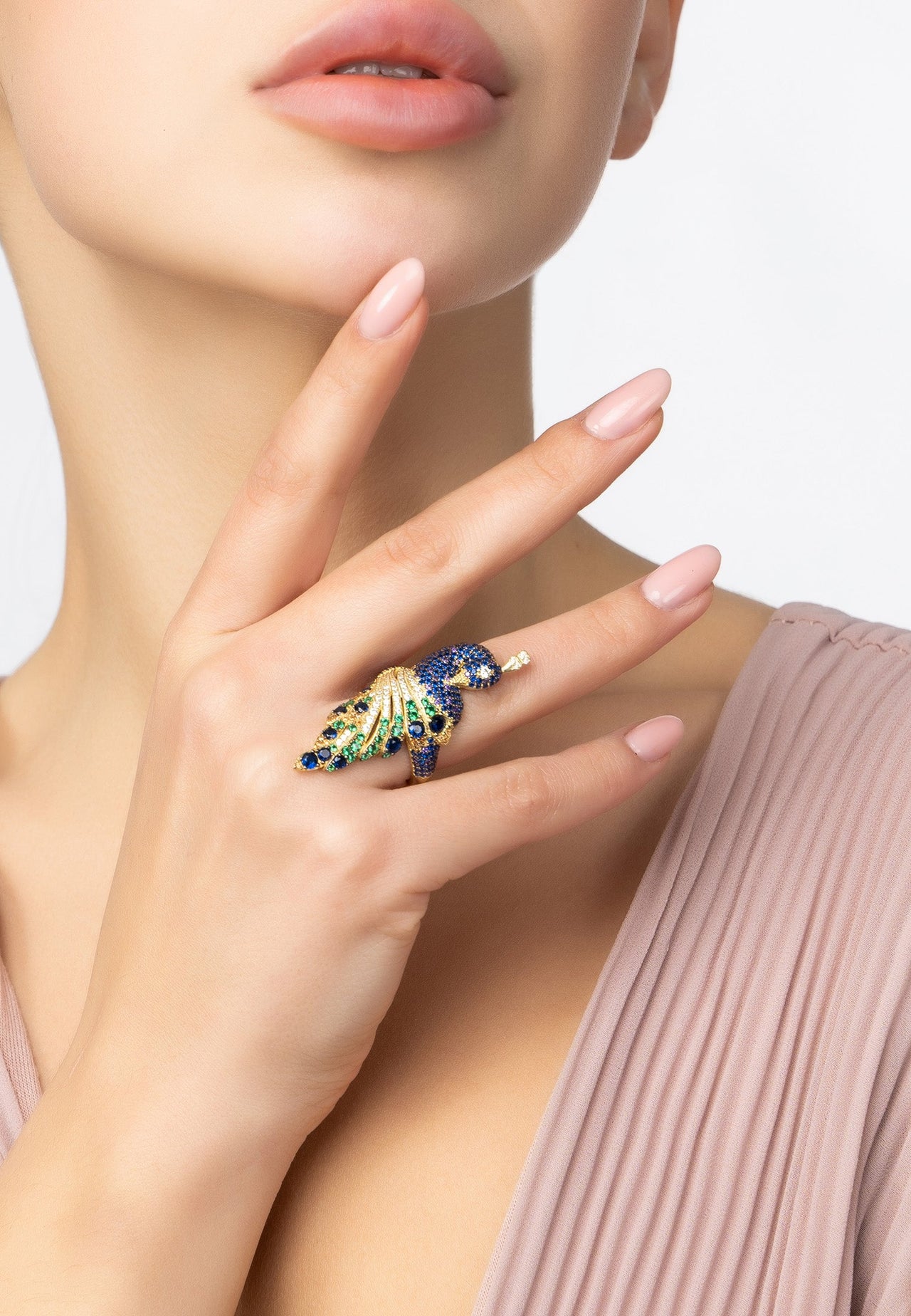 LATELITA - Peacock Cocktail Ring Gold -