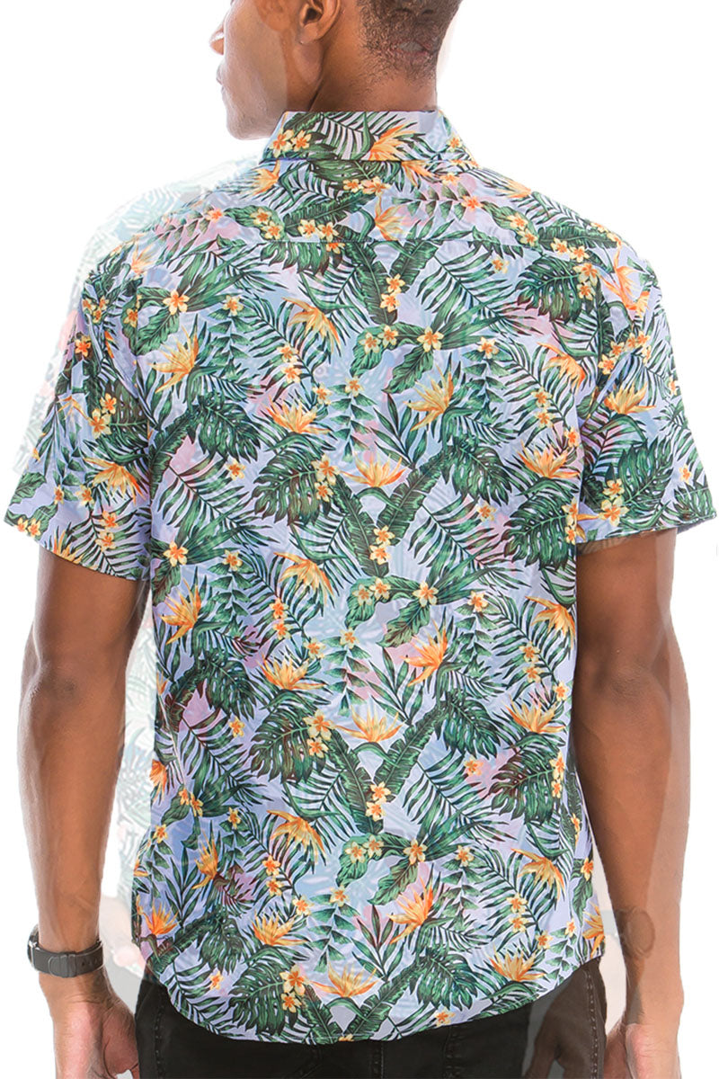 WEIV - Digital Print Hawaiian Short Sleeve Shirt -