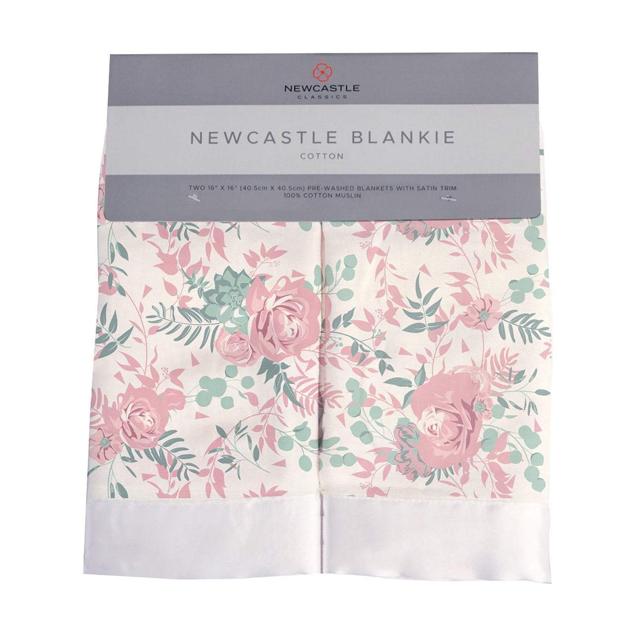 Newcastle - Desert Rose Cotton Muslin Security Baby Blankie -