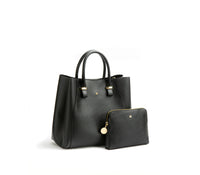 Thumbnail for GUNAS NEW YORK - Jane - Black Vegan Leather Satchel with makeup bag - 2 PCS. - 1 COLOR -