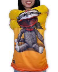 Thumbnail for Mouthman - SOCK MONKEY Hoodie Chomp Shirt - ADULT SIZES AVAILABLE! - 13 SIZES -