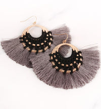 Thumbnail for Riah Fashion - Classic Fan Tassel Earrings - 7 COLORS -