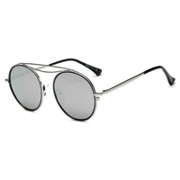 Thumbnail for Fairfax | CA10 - Polarized Circle Round Brow-Bar Fashion Sunglasses - 6 COLORS -