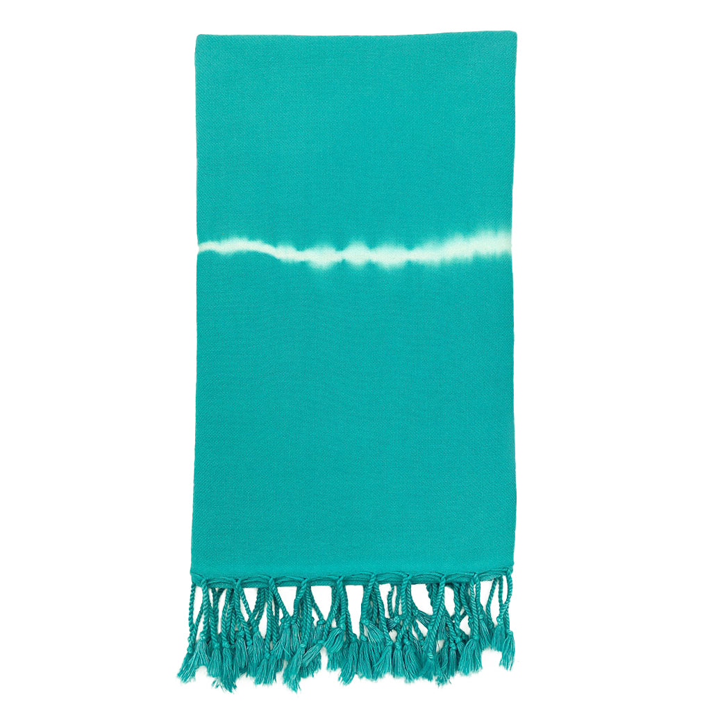 Slate & Salt - Teal Tie Dye Turkish Beach Towel - 70" x 39" - 1 COLOR -