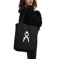 Thumbnail for OOTO - GLYPHIC EN WHITE - MAIZE DASH - Eco Tote Bag 2 SIDED -1 COLOR -