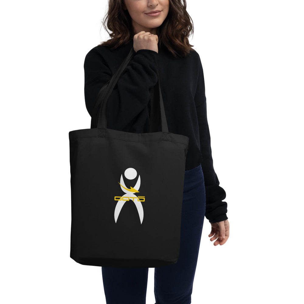 OOTO - GLYPHIC EN WHITE - MAIZE DASH - Eco Tote Bag 2 SIDED -1 COLOR -