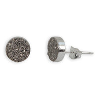 Thumbnail for Christy Jean - Jeanna Druzy Stud Earrings in Silver -