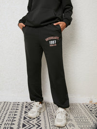 Thumbnail for Graphic Hoodie and Sweatpants Set - 2 PCS. - T - 1 COLOR -