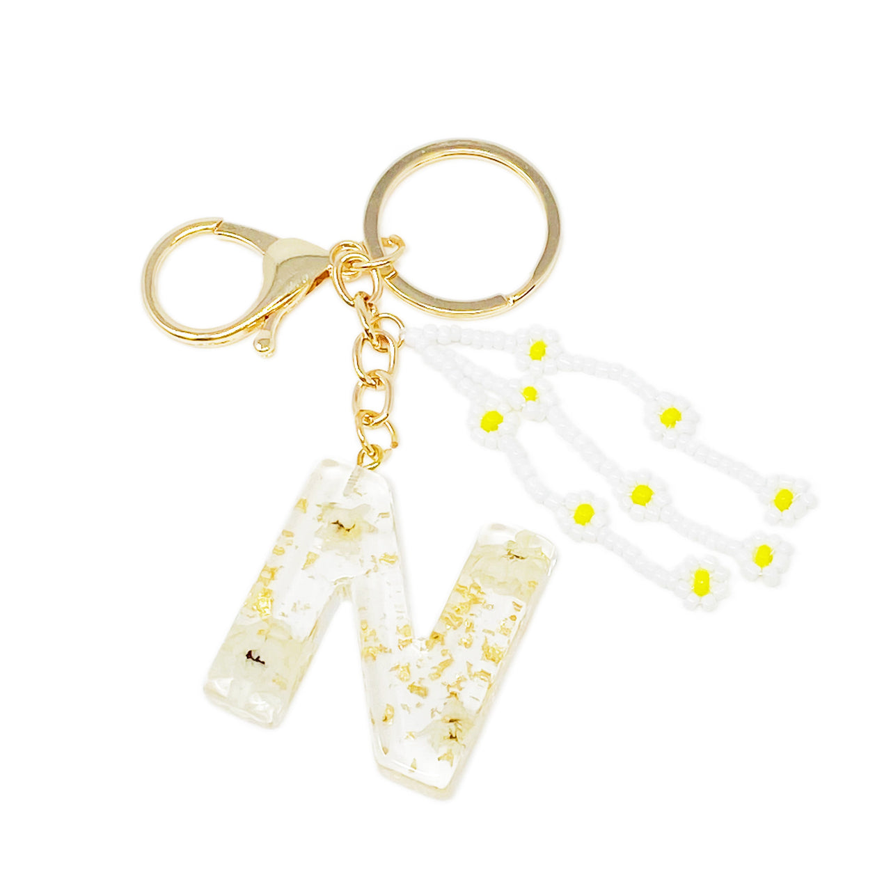 Ellison & Young - Baby Daisy Initial Key Chain - 20 LETTERS - FIND YOURS! -