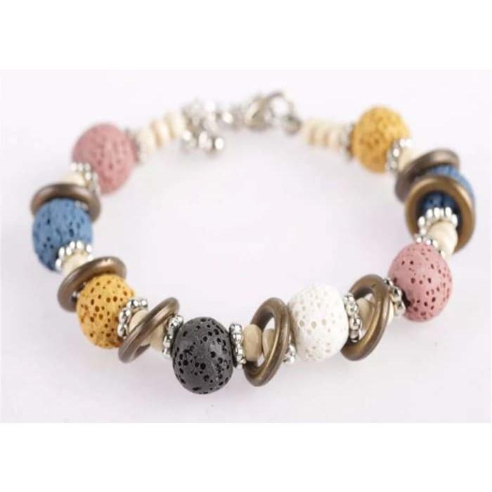 Multi Color Lava Stone Bracelet 1 -