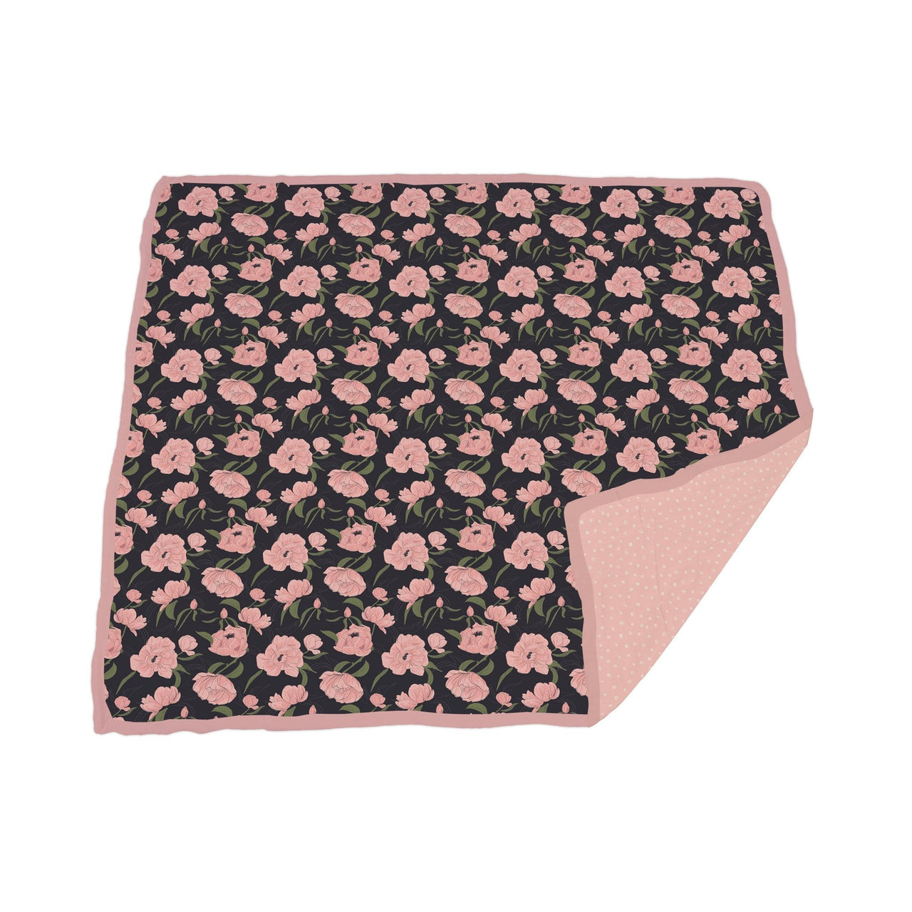 Peonies and Pearl Polka Dot Newcastle Blanket -