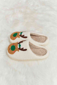 Thumbnail for Melody Rudolph Print Plush Slide Slippers - T - 2 COLORS -