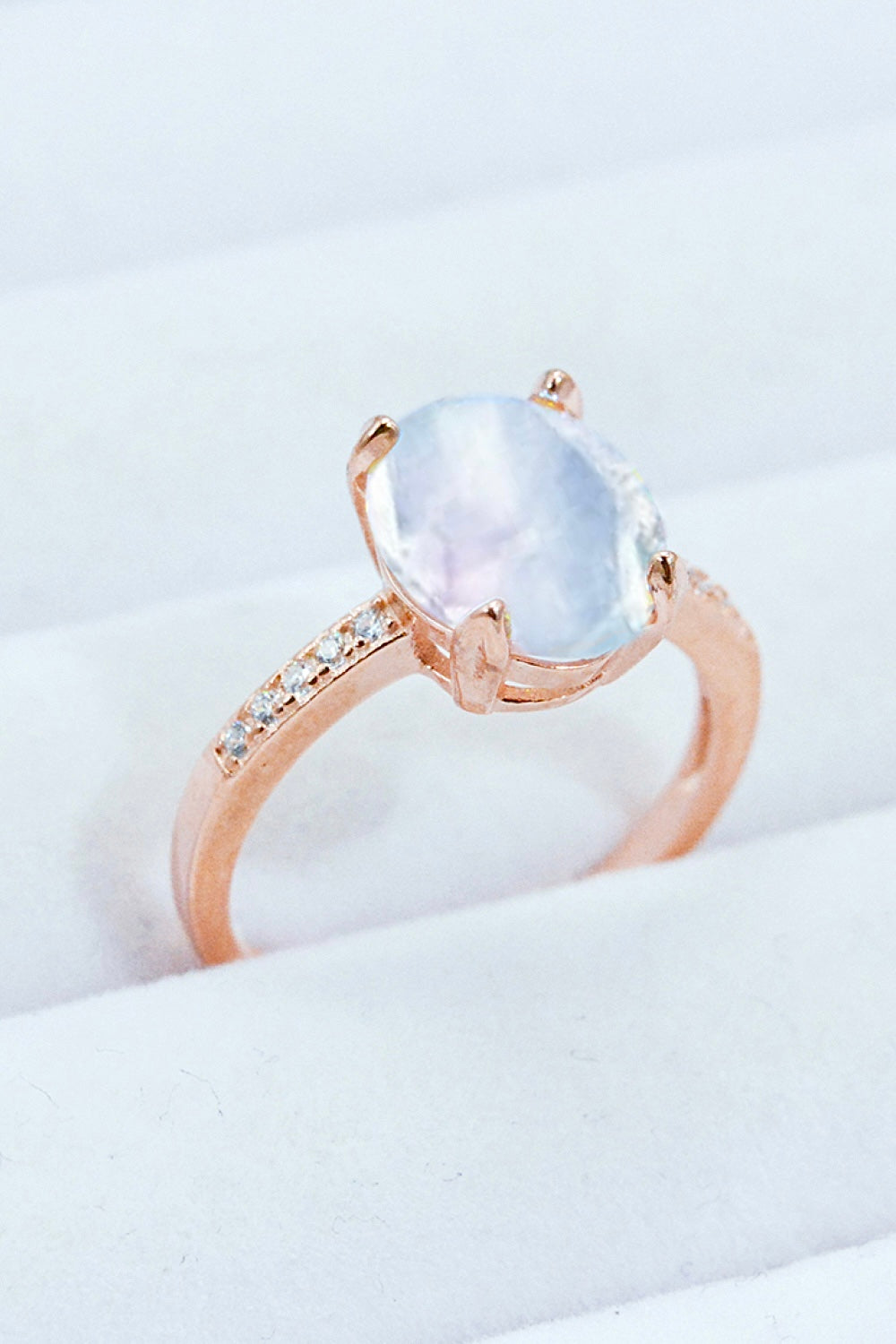 Get A Move On Moonstone Ring - T - SIZES 6 THRU 9 - 2 FINISHES -