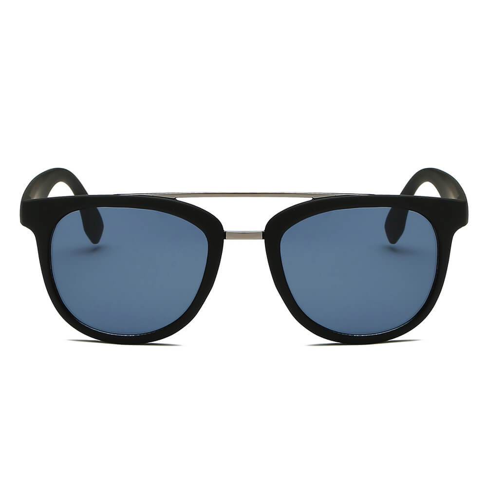 Benton | S1064 - Classic Round Brow-Bar Fashion Sunglasses - 4 COLORS -