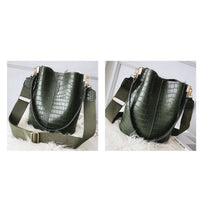 Thumbnail for Blake Shoulder Bag - Olive Croc - 1 COLOR -