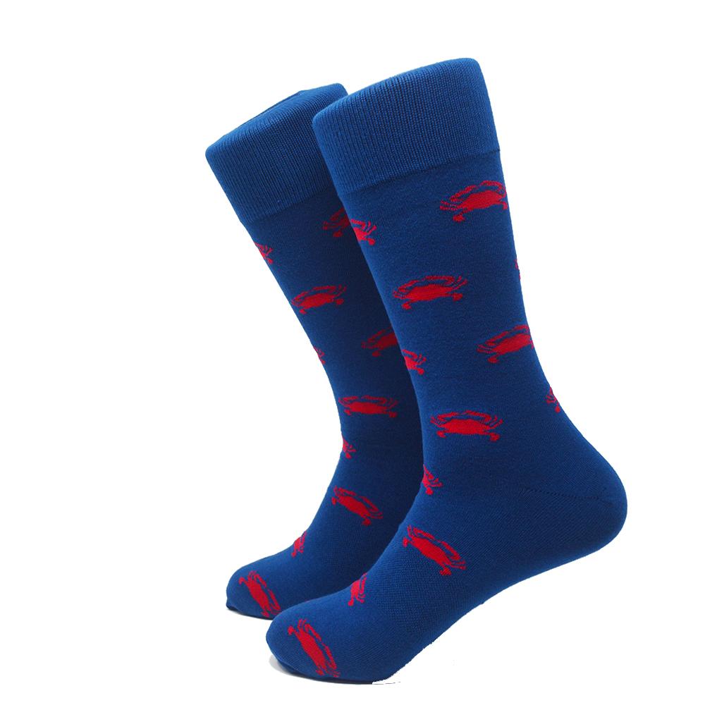 Summer Ties - Crab Socks - Men's Mid Calf - 1 COLOR -