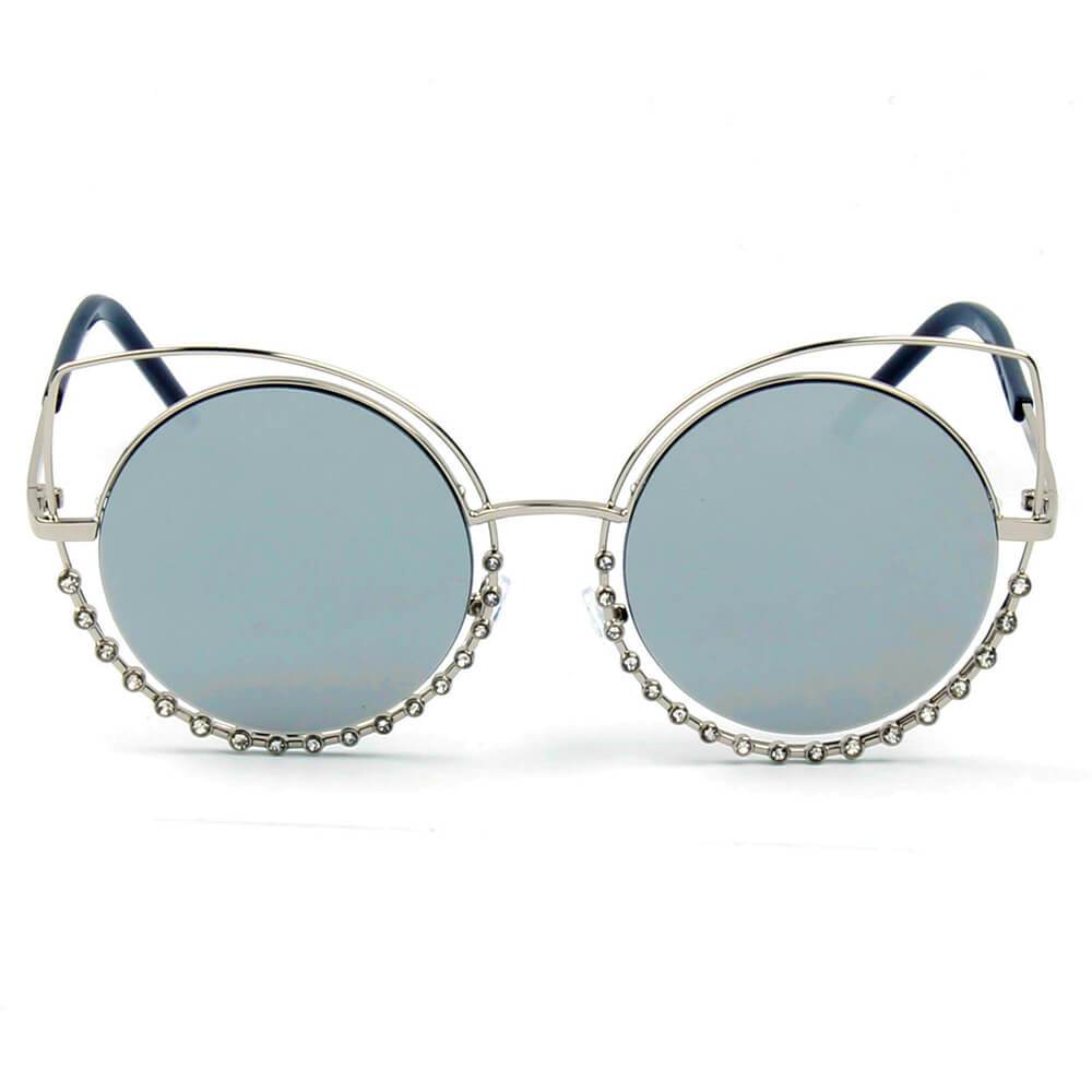 Holland | A21 - Designer Pearl-Studded Cut-Out Cat Eye Princess Sunglasses - 5 COLORS -