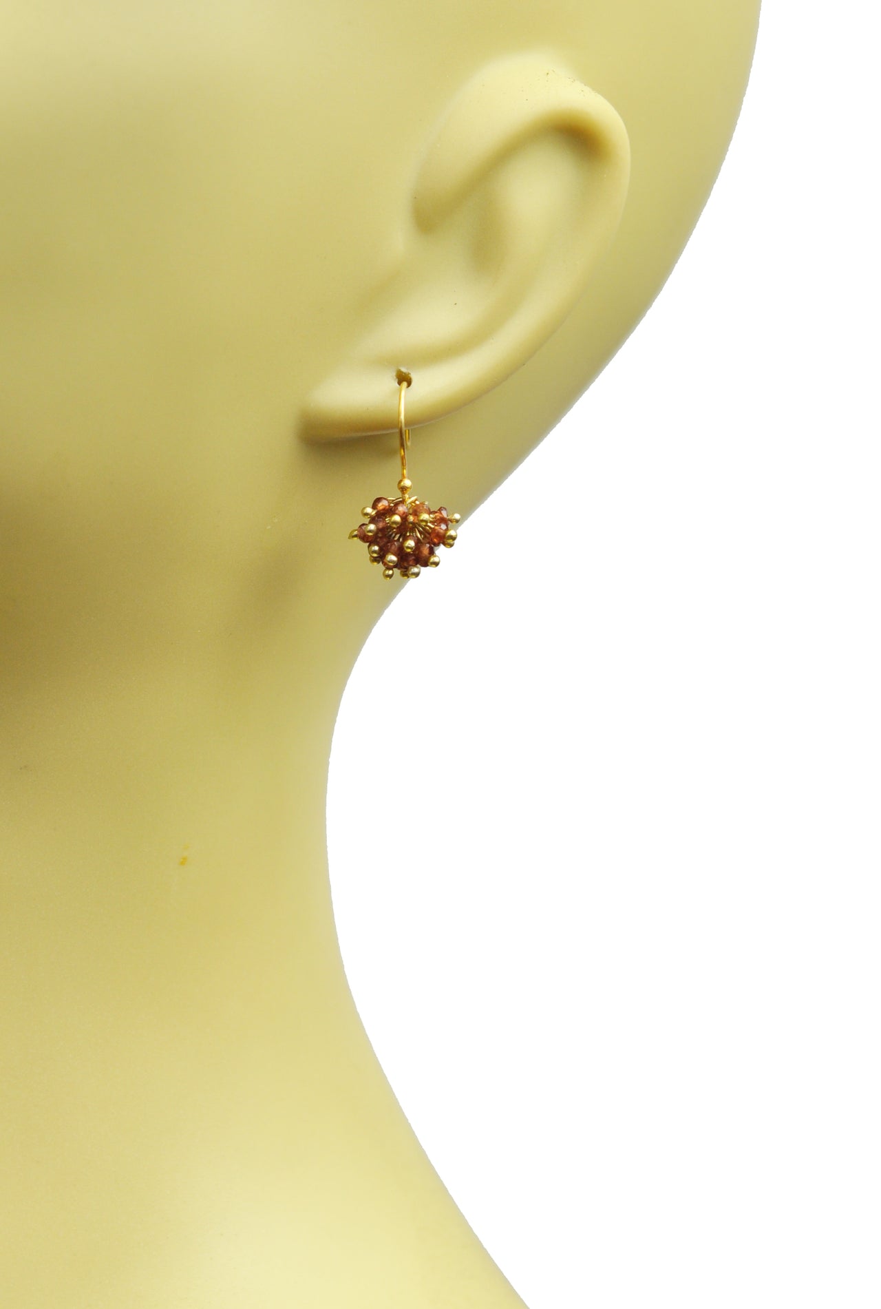 Gena Myint - Garnet Cluster Vermeil Earrings -