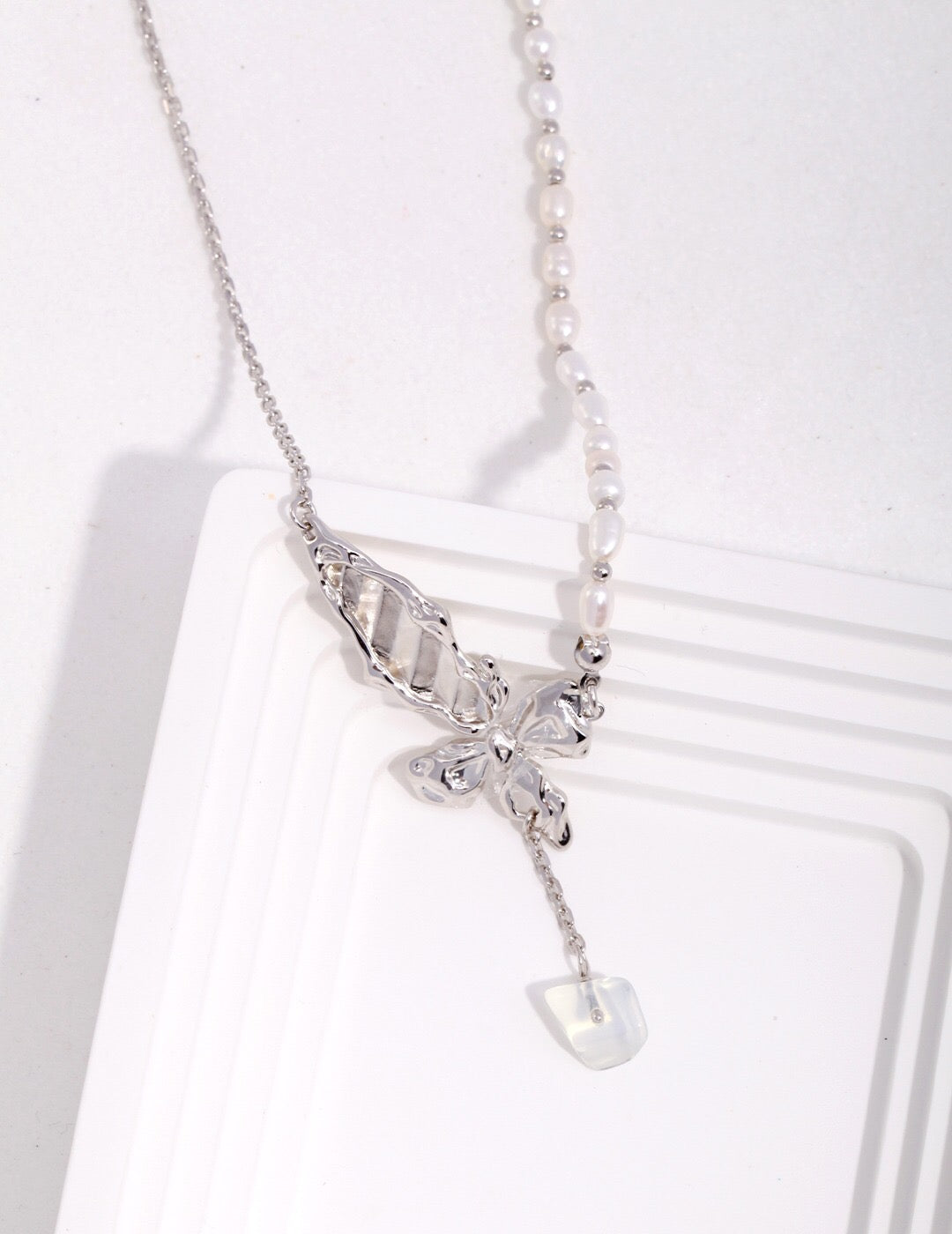 Butterfly Pearl Necklace