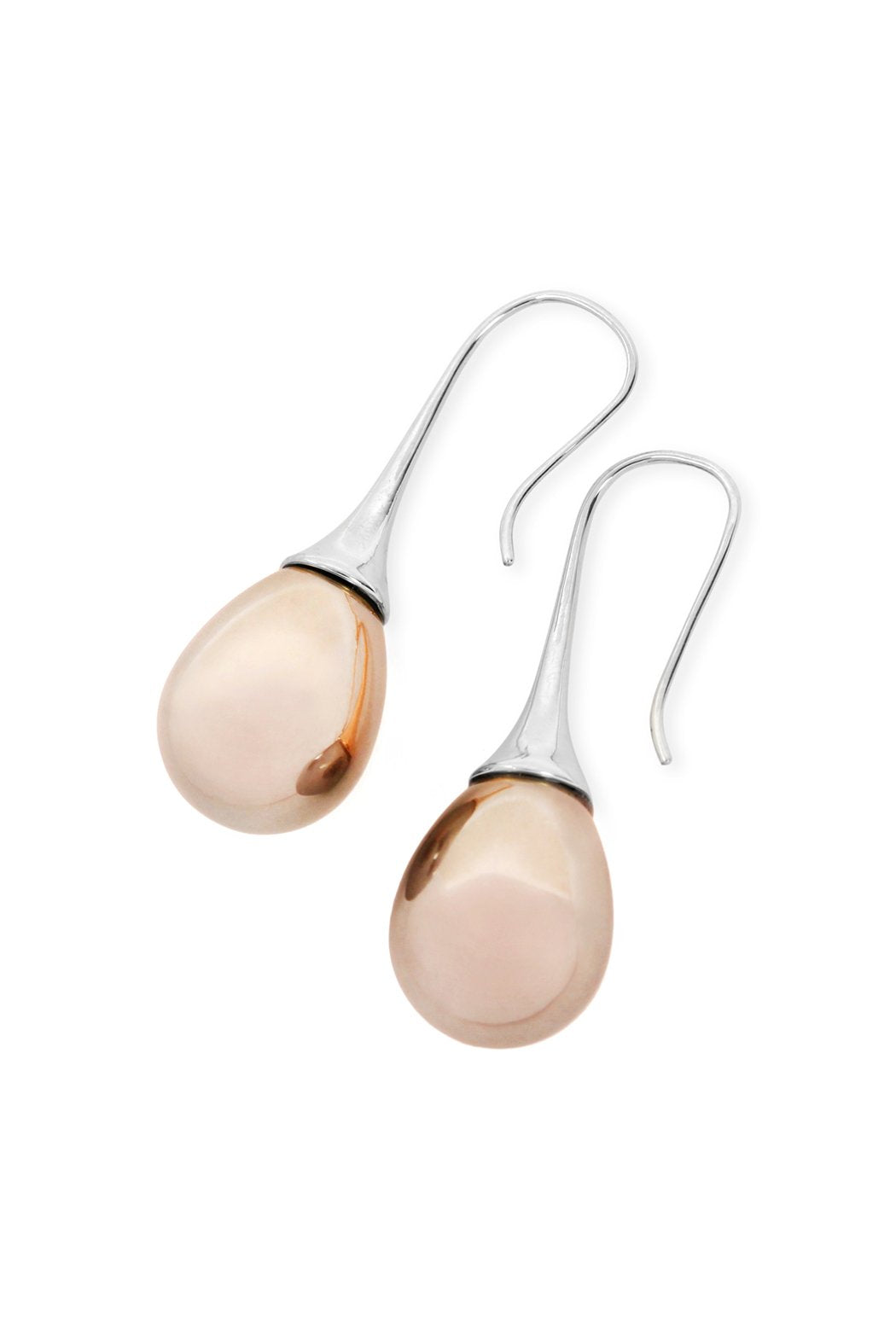 Teardrop Pearl Pull Trough Earrings - 4 COLORS -