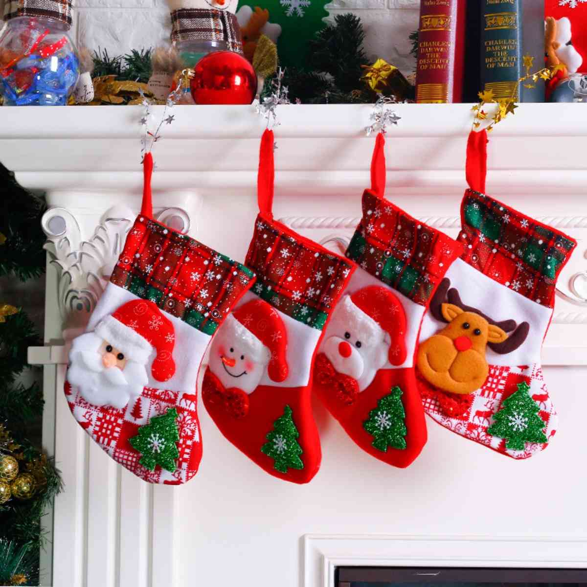 Christmas Stockings - 9.8" - [5-10 DAY DELIVERY] - T - 4 TYPES/STYLES -