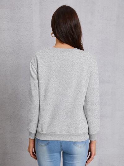 Goose Graphic Round Neck Sweatshirt - T - 4 COLORS -