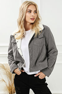 Thumbnail for Snap Down Collared Jacket - T - 3 COLORS -