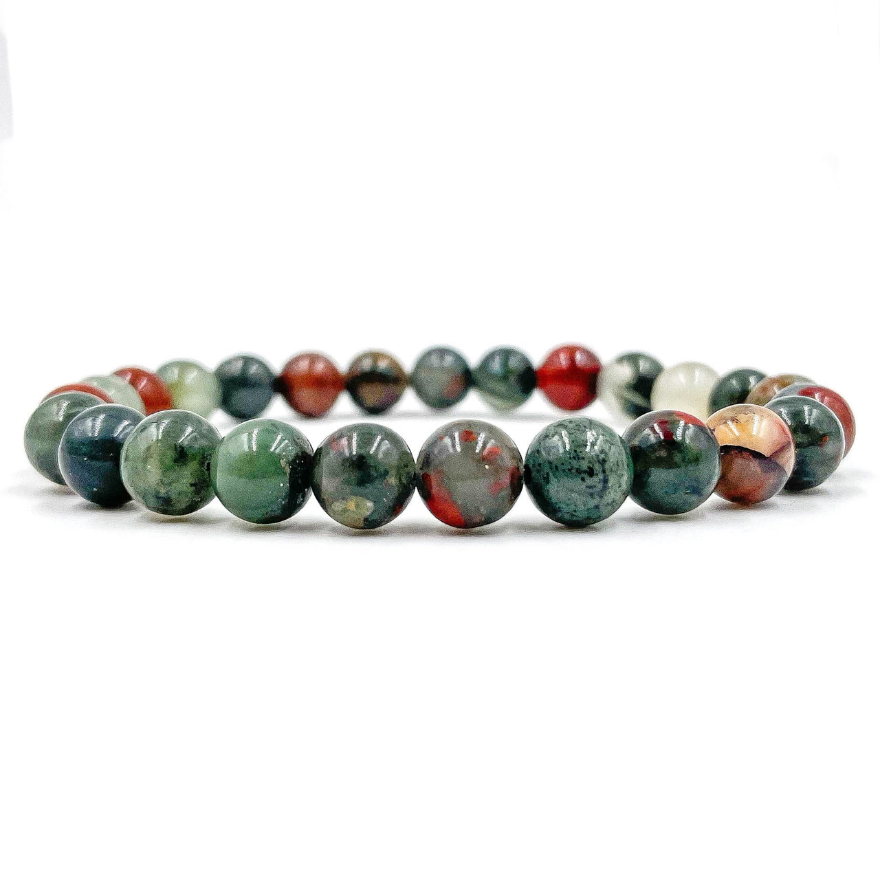 Union - Bloodstone Gemstone Beaded Bracelet -