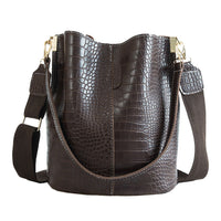 Thumbnail for ClaudiaG - Blake Shoulder Bag - Chocolate Croc - 1 COLOR -