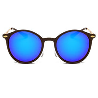 Thumbnail for Dewitt | D32 - Retro Horn Rimmed Keyhole Bridge Round Sunglasses Circle - 4 COLORS -