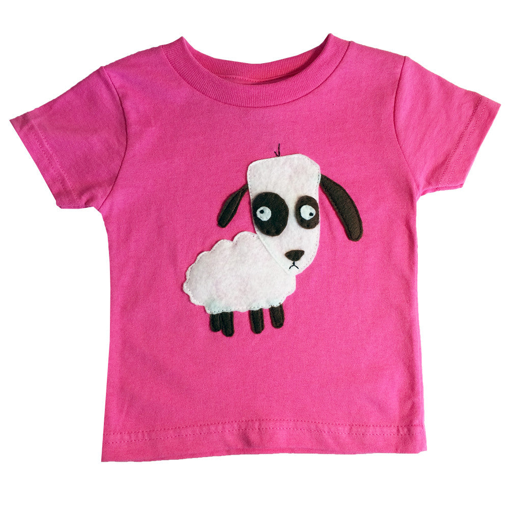 Kids T-Shirt - Sheep - Mi Cielo X Matthew Langille - Raspberry - 1 COLOR -