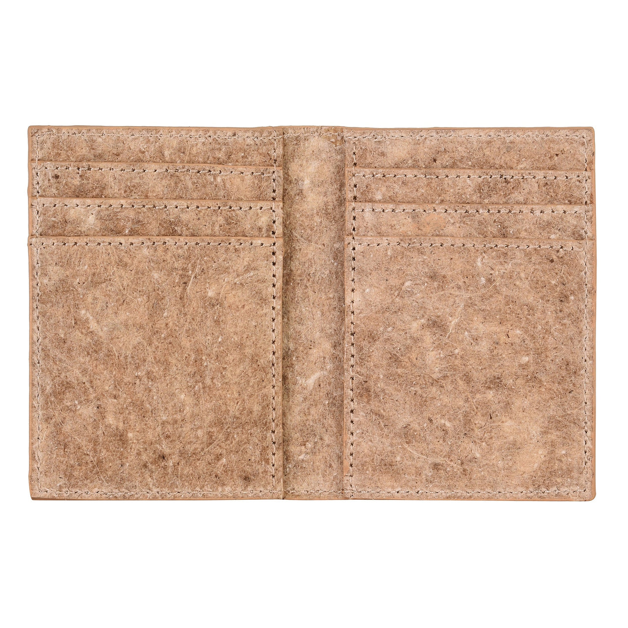 IKON SWEDEN - Coconut Leather BiFold Card Holder - Beige - 1 COLOR -