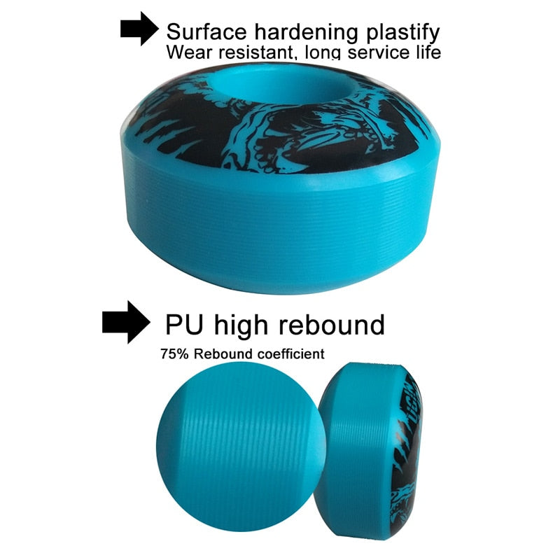 4x UGIN Skateboard Double Wane Wheels Resilient PU SHR-100A Extreme the Invert Board Wheel High Rebound 52CM * 30CM Accessories - [15-25 DAY DELIVERY] -