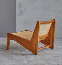 Thumbnail for GFURN - Amandine Lounge Chair - Wood & Natural Rattan -