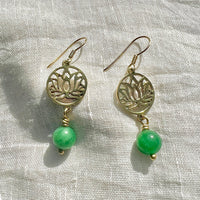 Thumbnail for Slate & Salt - Lotus Drop Earrings -