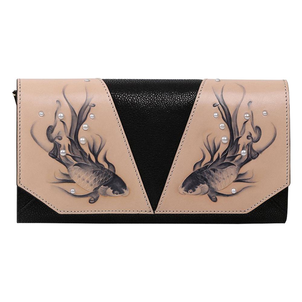 Bellorita - Fish Black Crossbody Clutch - 1 COLOR -