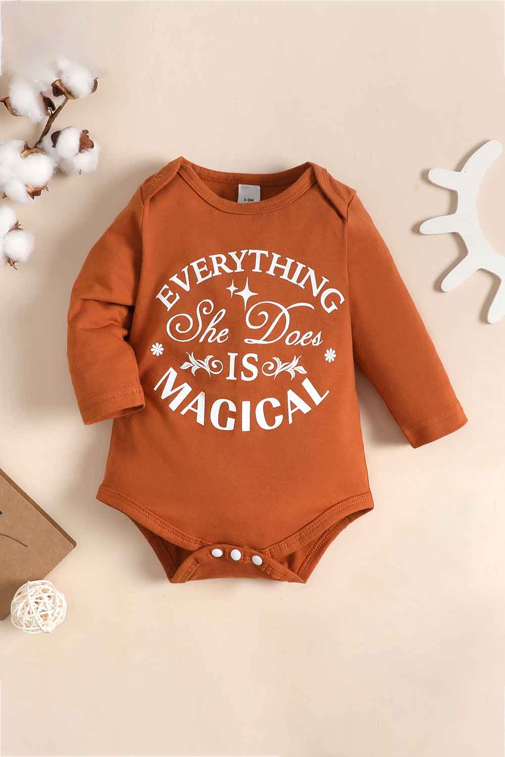 Baby Graphic Long Sleeve Bodysuit - T - 4 SIZES - 1 COLOR -