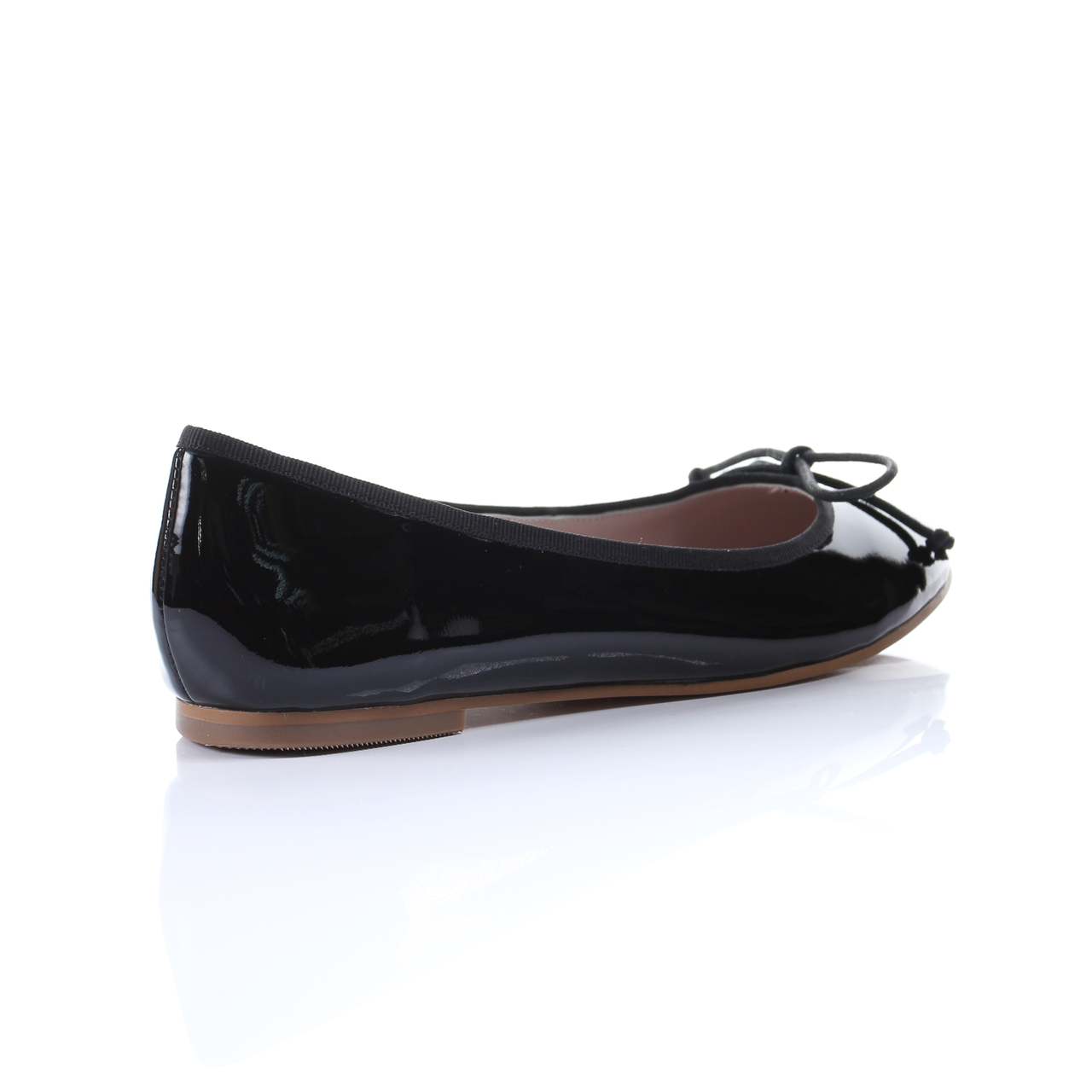 Patent Sheep Leather Ballerina (Black)