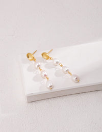 Thumbnail for Long Baroque Pearls Dangle Earrings