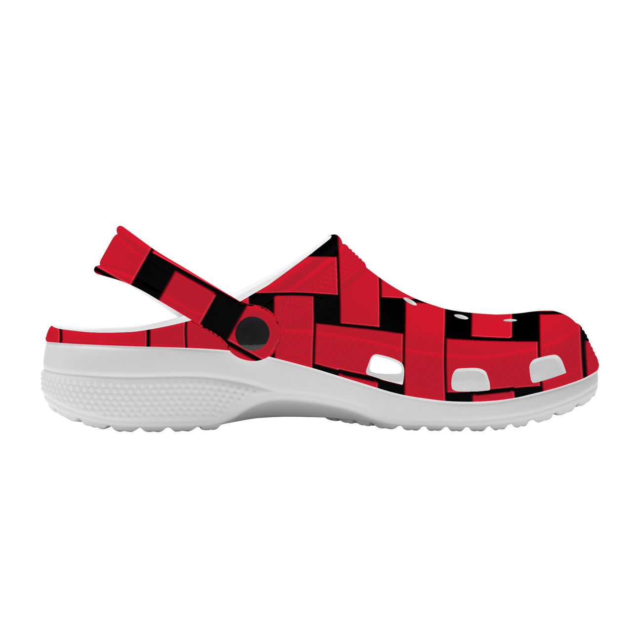 OOTO - RED WEAVE - WITH (OPTIONAL) PIVOTING HEEL STRAP - SF_S48_All Over Printing Crocs Clogs -