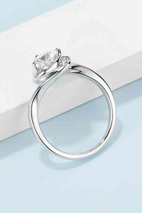 Thumbnail for 1 Carat Moissanite 925 Sterling Silver Heart Ring