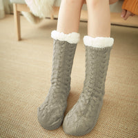 Thumbnail for Contrast Winter Socks - FITS WOMENS SIZES 6 THRU 12 - T - 9 COLORS -