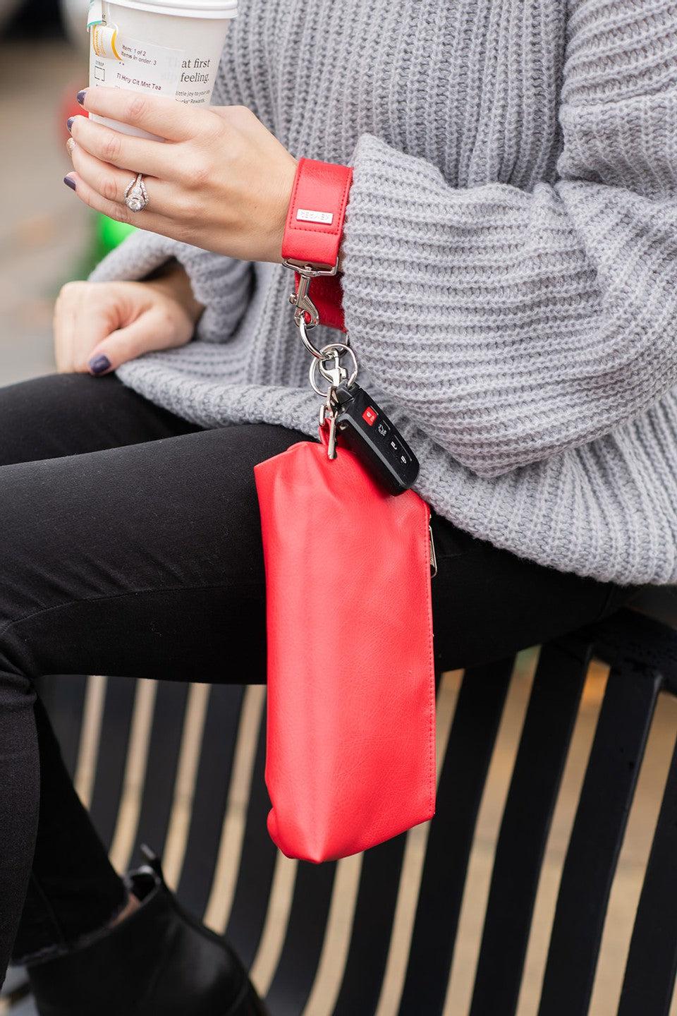 Keyper - Perfect Red Vegan Leather 4 PC WRISTLET SET - 2 OPTIONS -