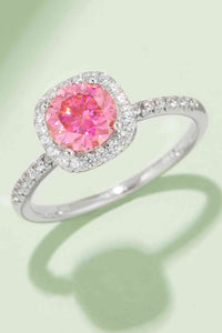 Thumbnail for Adored 1 Carat Moissanite 925 Sterling Silver Halo Ring