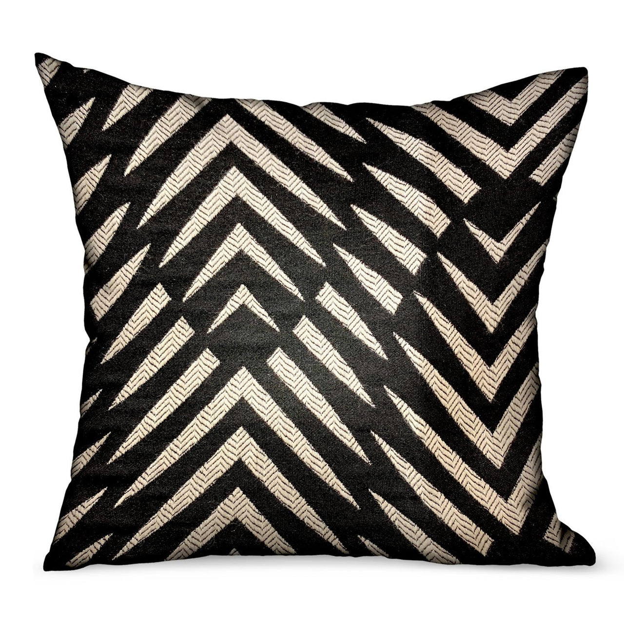 Raven Palm Black Geometric Luxury Outdoor/Indoor Throw Pillow - 6 SIZES -