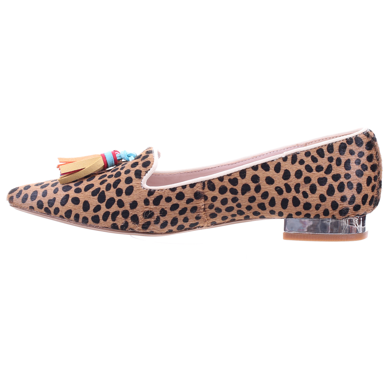 Leopard Print Pointed Toe Ballerina