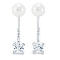 Thumbnail for KRISTIN PERRY - Cz Drop Pearl Ear Jacket - 2 COLORS