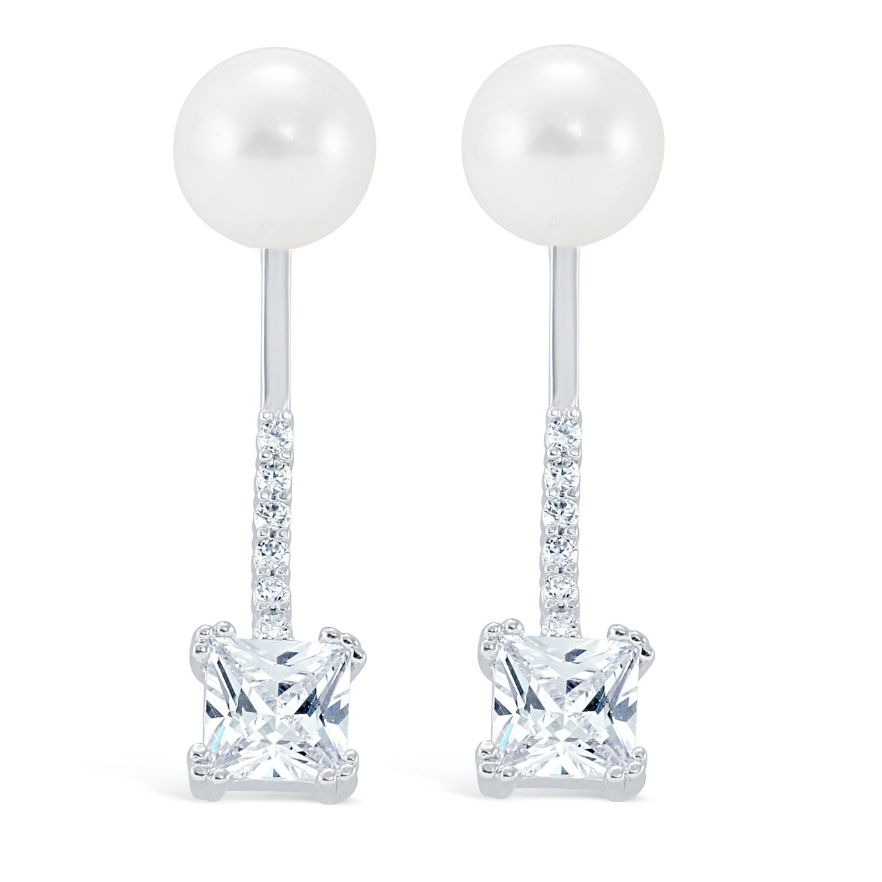 KRISTIN PERRY - Cz Drop Pearl Ear Jacket - 2 COLORS