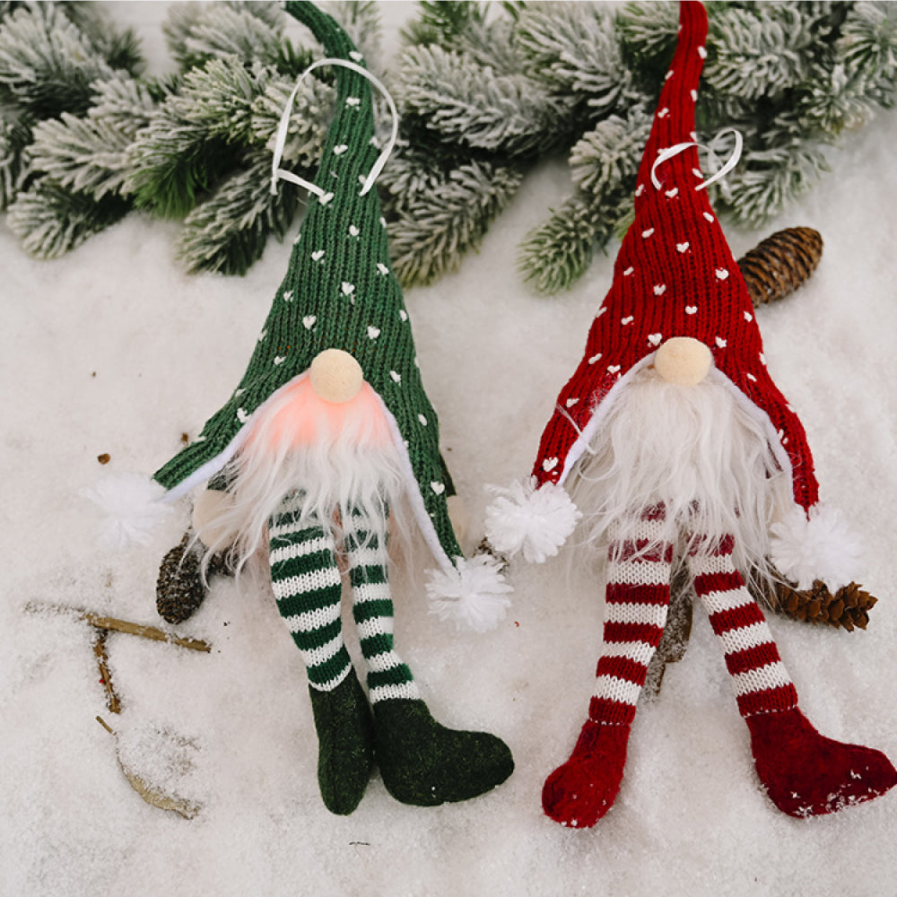 Light-Up Long Leg Christmas Gnomes - 15.7" - Batteries included - [5-10 DAY DELIVERY] - T - 5 COLORS -